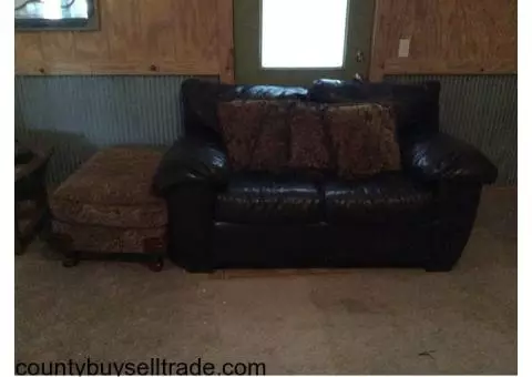 Love seat and ottoman